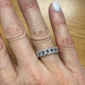 David Yurman Belmont Curb Link Band with Diamonds